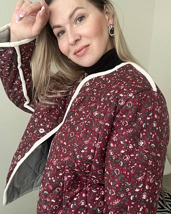 Фуфайка двухсторонняя из Импортного хлопка "Сказочный вьюнок"