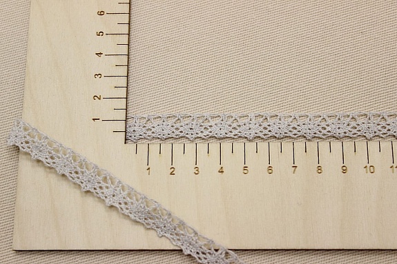 Кружево цв.св.серо-бежевый, ш.12мм, хлопок-90%, п/э-10%#016426
