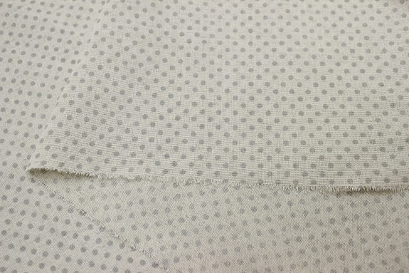 Полулен "Мелкий серый горох (3мм)" (на суровом), ш.1.5м. лен-30%, хлопок-70%, 140гр/м.кв