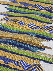 Дорожка "Цветное плетение на сером меланже", ш.0.5м, хлопок -100%, 228гр/м.кв