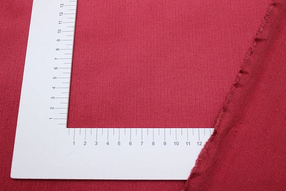 Микровельвет с эластаном цв.Винтажный кораллово-красный, ш.1.46м, хлопок-70%, эластан-30%