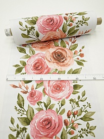 Мерный лоскут Дорожка "Французская роза", ш.0.5м, хлопок-100%, 215гр/м.кв