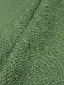 Лен костюмный с эффектом мятости цв.Зеленый папоротник, ш.1.45м, лен-100%, 190гр/м.кв