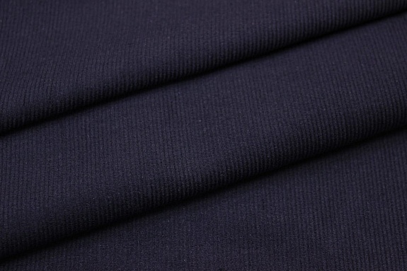 Мерный лоскут - Микровельвет цв.Темно-чернильный, ш.1.46м, хлопок-100%, 200гр/м.кв