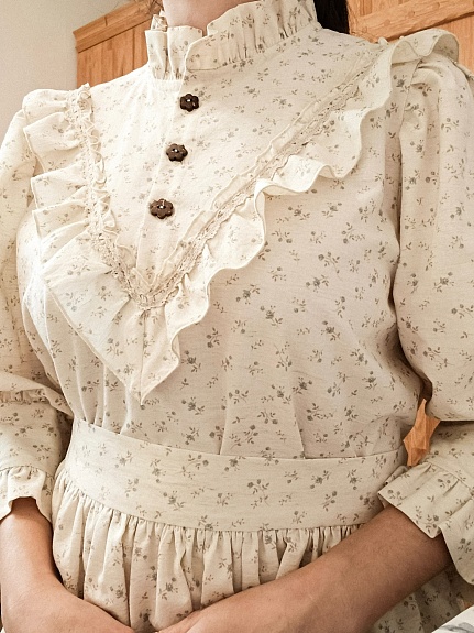 Платье из хлопкольна с вискозой "Алфея"