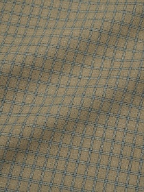 Пестрядь "Клетка" цв.кофейно-оливковый, ш.1.45м, хлопок-85%, п/э-15%, 150гр/м.кв