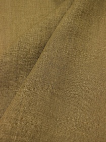 Лен костюмный с эффектом мятости цв.Коричневый песок с оливковым оттенком, ш.1.45м, лен-100%
