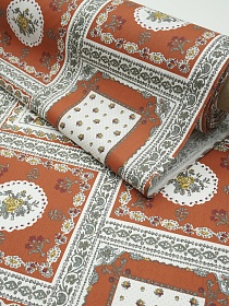 Сатин "Асмина" цв.т.оранжево-коричневый, ш.1.6м, хлопок-100%, 110гр/м.кв