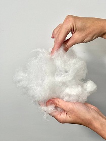 Лебяжий (искусственный) пух, 1 кг - 1 пакет, полиэфирное волокно-100%
