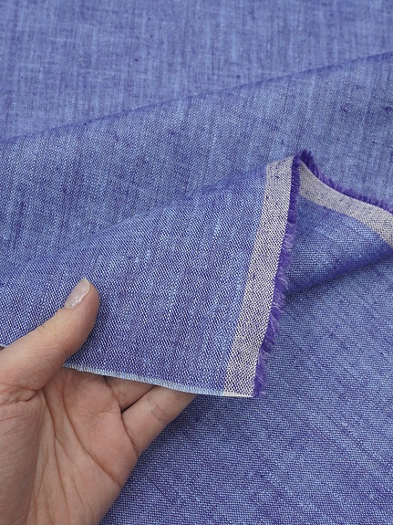 Лен костюмный цв.Джинс синий, ш.1.5 м, лен-100%, 190гр/м.кв