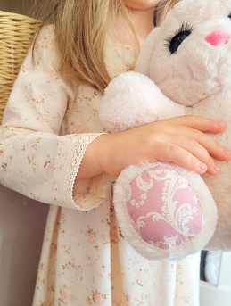 Нежное детское платье из теплого хлопка "Розовый винтаж"