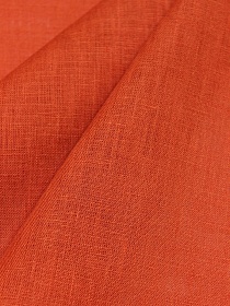 Лен сорочечный цв.Оранжевый терракот, ш.1.5м, лен-100%, 125гр/м.кв