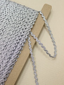 Вьюнчик цв.серебро, ш.9мм, метанит-100%