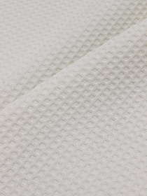 Вафельное премиум-полотно "Italy" цв.Ванильно-кремовый, ш.1.45м, хлопок-100%, 240гр/м.кв