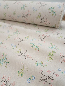 Полулен "Летнее настроение" (на суровом), ш.1.52м, лен-40%, хлопок-40%, п/э-20%,170гр/м.кв