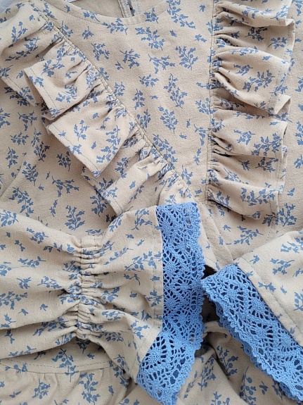 Винтажное платье из теплого хлопка "Луана"*