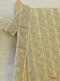 Кружево цв.бежевый/серый льняной, ш.40мм, хлопок-84%, п/э-16%