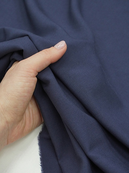 Штапель цв.Темный сине-серый, ш.1.45м, вискоза-100%, 110гр/м.кв 