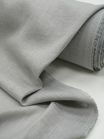 Лен костюмный с умягчением цв.Светло-серый, ш.1.5м, лен-100%, 180гр/м.кв