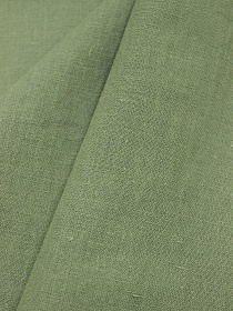 Полулен с эффектом мятости цв.Эвкалипт, СОРТ2, ш.2.55м, лен-58%, хлопок-42%, 160гр/м.кв