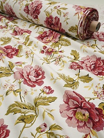 Интерьерный хлопок "Бордовое очарование", ш.1.5м, хлопок-100%, 240гр/м.кв