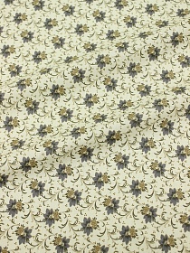 Импорт. хлопок "Андромеда" (серые цветы), ш.1.45м, хлопок-100%, 105гр/м.кв
