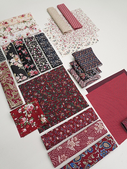 Набор тканей для рукоделия "Импортный хлопок: Кармина", 20*20 см, 25 шт