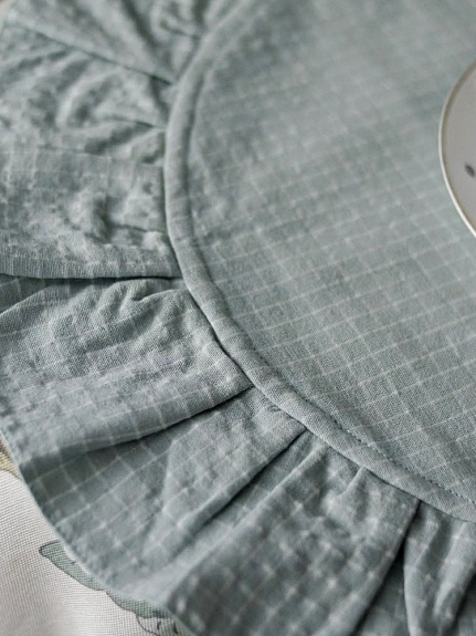 Салфетки из пестряди "Средняя клетка на мятной дымке"