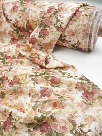 Лен с вискозой (Digital) "Букет изящества", ш.1.35м, лен-70%, вискоза-30%, 180гр/м.кв