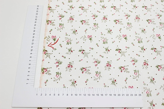 Фактурный хлопок "Шарики - нежные бутончики" цв.белый, ш.1.45м, батист, хлопок-100%, 70гр/м.кв