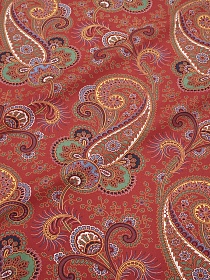 Перкаль "Диво Дивное" цв.красный, ш.1.5м, хлопок-100%, 120гр/м.кв