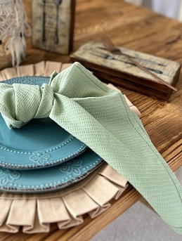 Салфетка сервировочная из Вафельного полотна по МК с Нелли Беленкиной*