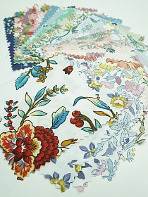 Комплект образцов "Сатин цветочный рисунок, 1,6"