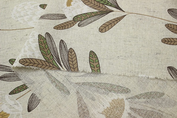 Полулен "Летнее пробуждение" (на суровом), ш.2.2м, лен-30%, хлопок-70%, 140гр/м.кв
