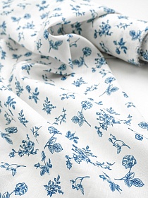 Лен с вискозой сорочечный (Digital) "Хейли" цв.молочно-белый, ш.1.45м, лен-49%, вискоза-51%, 135гр/м.кв