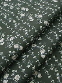 Импорт. хлопок Цифр.печать "Цветущие дорожки" цв.еловая хвоя, ш.1.4м, хлопок-100%, 135гр/м.кв