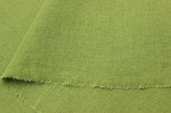 Полулен костюмный с эффектом мятости цв.Оливково-зеленый меланж, ш.1.5м, хл-70%,лен-30%, 170гр/м.кв