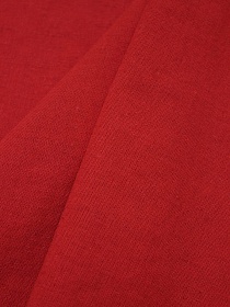 Мерный лоскут (ткань в отрезах) - Полулен костюмный с эффектом мятости цв.Винтажно-красный, ш.1.5м