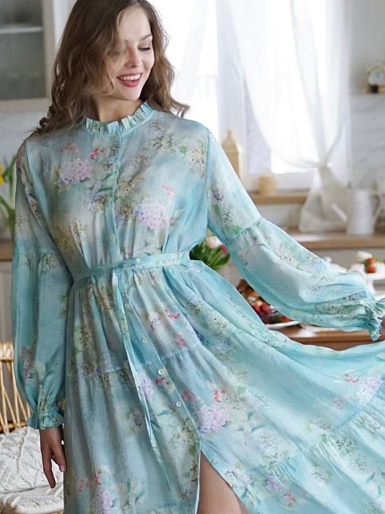 Платье из вискозного шифона "Природная нежность"