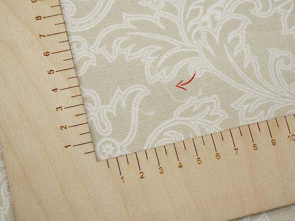 Полулен "Сказочный белый узор" цв.бежевый, СОРТ2, ш.2.2м, лен-30%, хлопок-70%, 140гр/м.кв