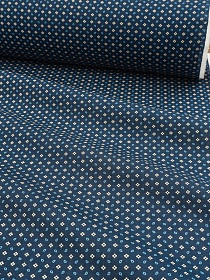 Импорт. хлопок "Набойка - микроцветочек" цв.темно-синий, ш.1.45м, хлопок-100%, 100гр/м.кв