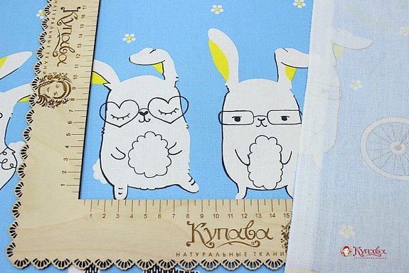 Бязь "Заячьи мечты", ш.1.5м, хлопок-100%, 140гр/м.кв