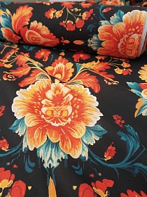 Бязь "Огненный цветок", (комп), ш.2.2м, хлопок-100%, 120гр/м.кв