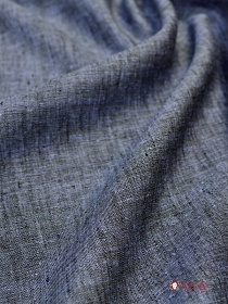 Лен костюмный цв.Черно-голубой джинс, шир.1.5м, лен-100%, 190гр/м.кв