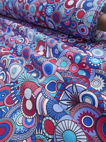 Бязь "Абстрактный калейдоскоп", ш.1.5м, хлопок-100%, 115гр/м.кв