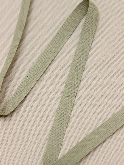 Лента киперная цв.светлый серо-оливковый, ш.10мм, хлопок-100%
