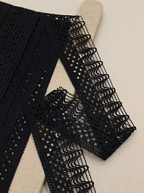 Кружево цв.черный, ш.41мм, хлопок-81%, п/э-19%