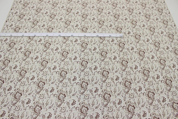 Полулен "Бухара" цв.коричневый (на суровом), ш.1.5м, лен-30%, хлопок-70%, 140гр/м.кв