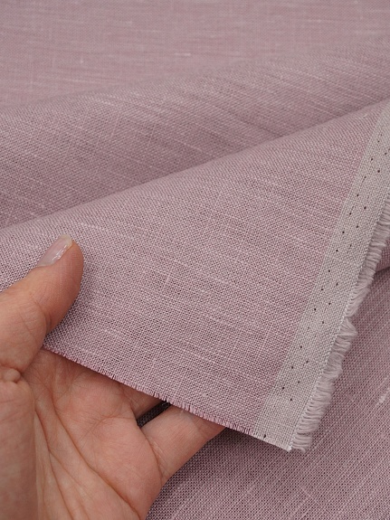 Лен костюмный с умягчением цв.Св.лилово-бежевый, ш.1.5м, лен-100%, 190гр/м.кв
