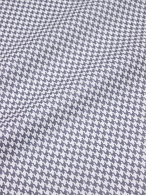 Мерный лоскут (ткань в отрезах) Бязь "Серая гусиная лапка на белом", ш.1.5м, хлопок-100%, 110гр/м.кв